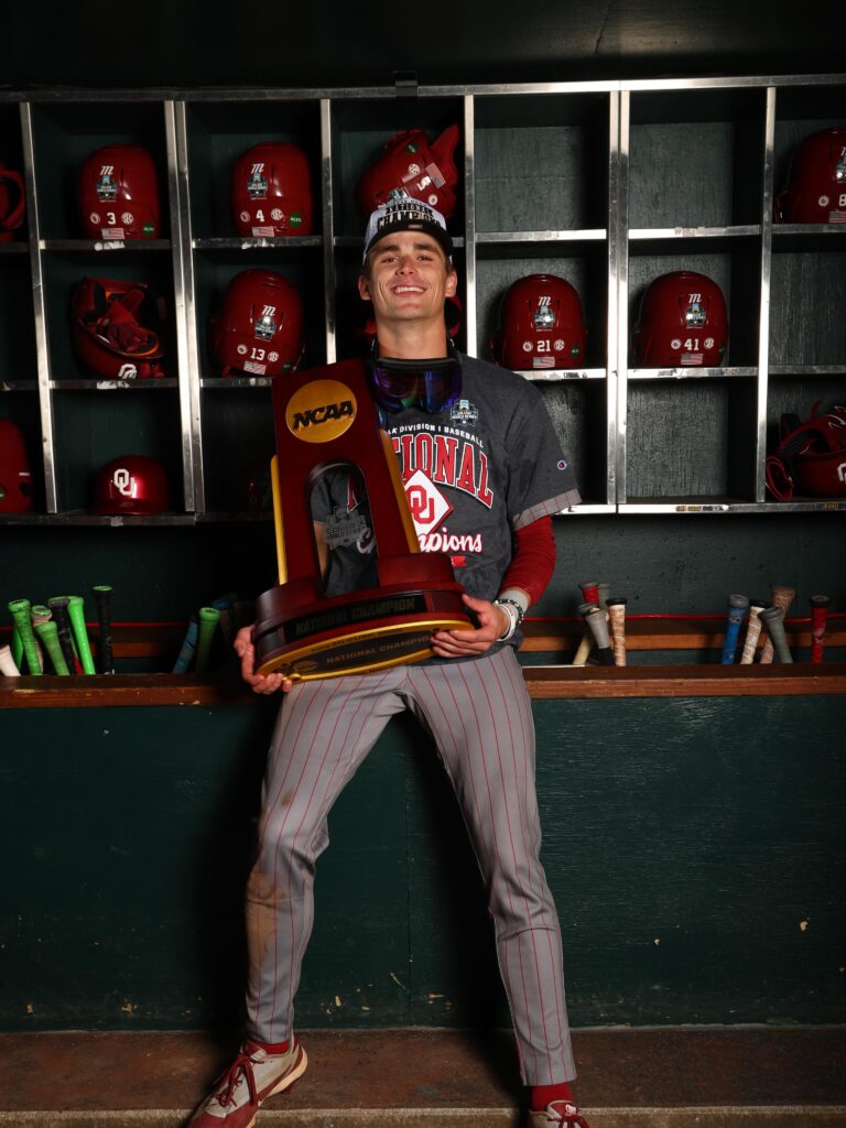 Boerne alum Camden Johnson helped Oklahoma win its 1st baseball title since 1994.